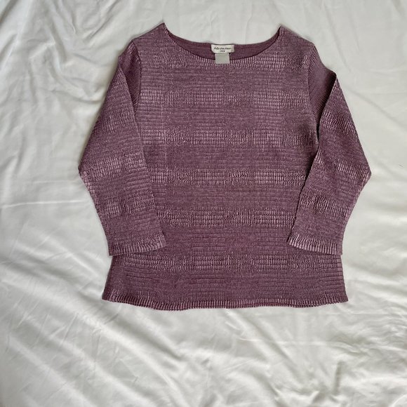 Pile Ou Face Paris Dusty Rose/Mauve Crinkle Shirt - Picture 2 of 11